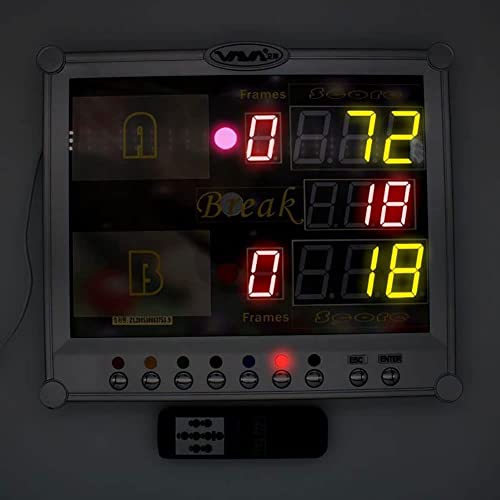 DRUXTO Snooker Scoreboard, LED Digital Video Display Wall-Mount Scoreboard, 0-199 Scores Tabletop Scoreboard with Remote Control Indoor Counting Score Keeper - Image 3