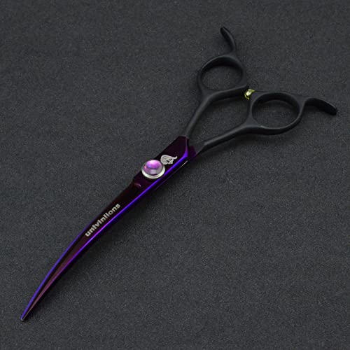 NA 6,5-Zoll-Haustierpfleger Zubehör Hund Biegeschere Friseur Zubehör Tijeras Perro Hund Trimmen Shears Home Groomer Tesoura JP440C. Gebogene Schere for den Tierhaarentferner