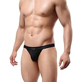 MuscleMate Classic Men's Sports Thong G-String Underwear, Hot Men's Thong G-String Briefs. Black