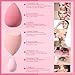 17PCS Makeup Sponge Set with 6PCS Powder Puff, 3PCS Mini Makeup Sponges, 3PCS Foundation Mini Make Up Sponge Puff and 1PCS Make Up Sponges Holder (Pink)