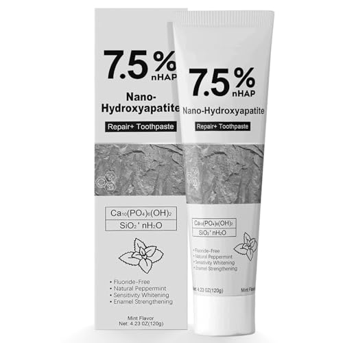 Hydroxyapatite Toothpaste, Hydroxyapatite Toothpaste 7.5 for Advanced Enamel Protection, Gentle and Effective Formula, Fresh Breath Fresh Mint Flavor (4.23oz)