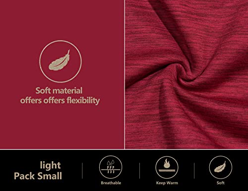 Mapamyumco Women's Insulated Hiking Jacket, Thermal Running Hybrid Jacket, Hooded Jacket Lightweight Breathable And Warm Rose Red Xl #TOP5