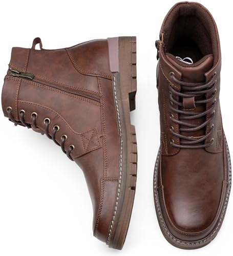 Image of Jousen Mens Boots Casual Motorcycle Boot for Men Chukka Zipper Combat Botas Para Hombre Fashion