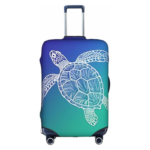 Blue Sea Turtle Luggage Cover Washable Suitcase Cover Anti-Scratch Luggage Protector Covers Elastic Luggage Identify for Suitcase XL fits 29-32 Inch Luggage