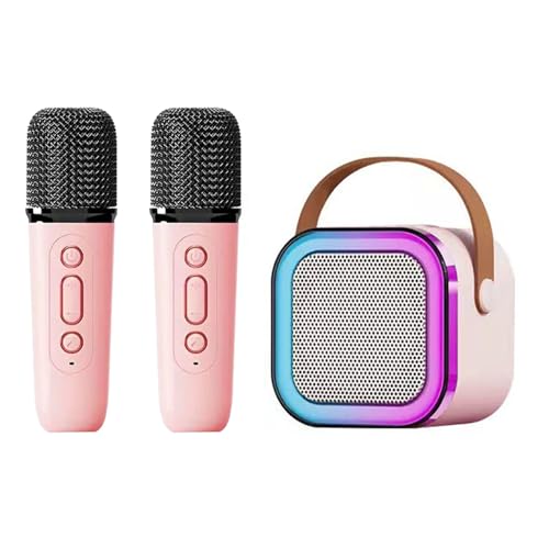 Alto-falante para Máquina de karaokê Com Microfone Sem Fio, Som Premium, Efeitos de Luz e Uso Versát