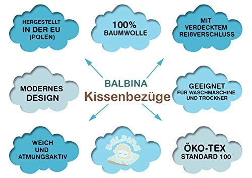 BALBINA Federa per cuscino per bambini, in cotone