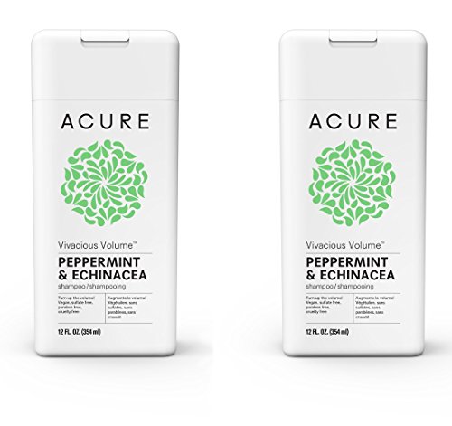 Acure Organics Pure Mint and Echinacea Stem Cell Volume Natural Shampoo (Pack of 2)