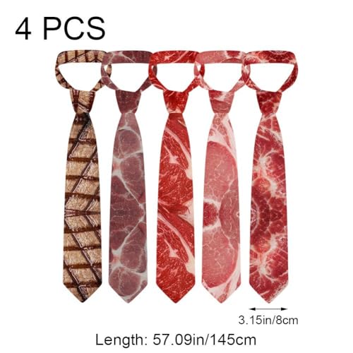 Corbatas con estampado de carne divertidas para evitar trajes aburridos en bodas 7