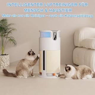 JUMMICO Purificateur d'Air Intelligent pour Animaux ; Air Purifier éliminant 99,98% des allergènes (poils, particules, moisissures) ; CADR 350 m³/h, commande APP, avec griffoir et balle pour chat