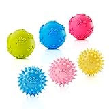 2.36' Spike Dog Balls & 2.5' Squeaky Dog Toys, Soft, Durable, Chew Sound Toys for Puppy Small Medium Dogs