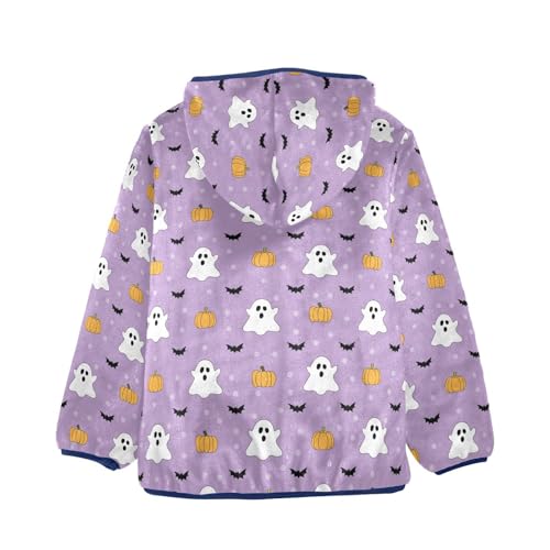 Halloween Toddler Fleece Jacket Baby Boys Hooded Zipper Long Sleeve Thick Warm Outerwear 3-10 Years2