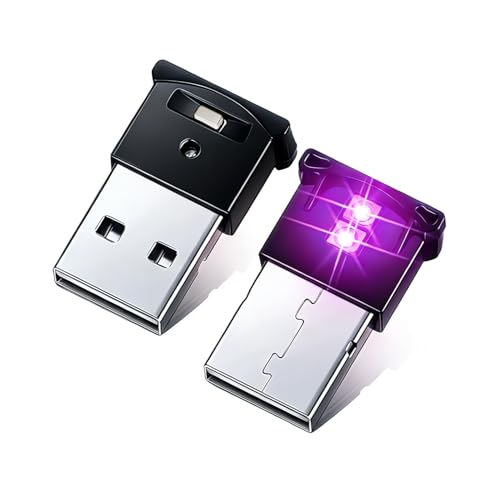 2PCS Mini USB LED Light,LED Car Lights Interior,8 Colors Car LED Interior Atmosphere Lighting,5v...