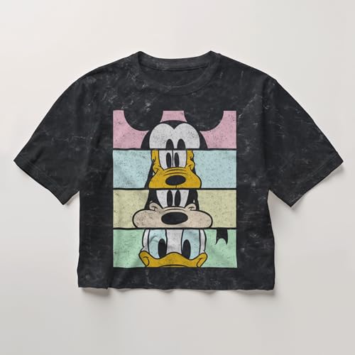 Disney Junior's Crew Crop Short Sleeve Crop T-Shirt, Black, XX-Large by Disney - Used condition - US$13.87