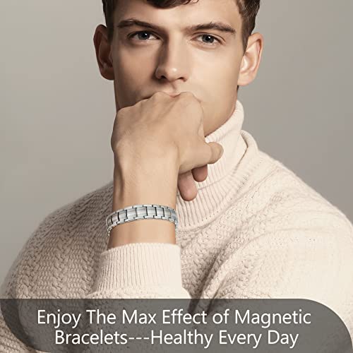 Feraco USGE191025002 Mens Magnetic Bracelet Titanium Steel Magnetic Bracelet thumb #3