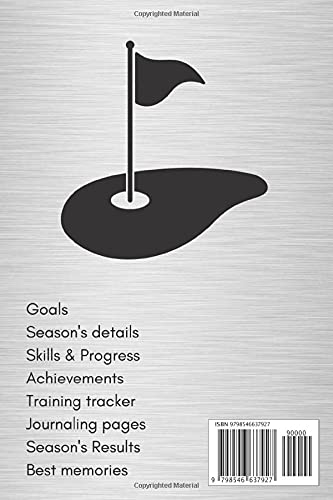 Golf Training Journal: Notebook for male golfer with specific golf prompts to track practice, skills, achievements, and best memories - Silver cover – ... golf training accessory with illustrations! image 3