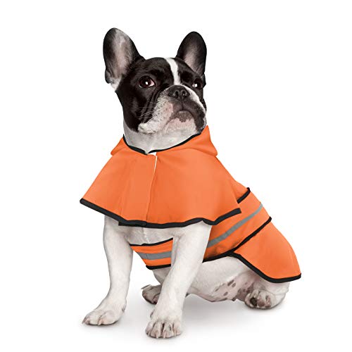 image for HDE Dog Raincoat Jacket Reflective Adjustable Hooded Pet Poncho Rain C