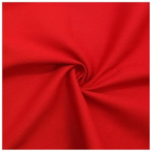 Primavera Y Verano Pantalones De Camisa De Tela De Diseño De Ropa De Mezclilla Lavada Suave Tela De Mezclilla De Color Sólido Para Coser Ropa 150 Cm De Ancho Tela De(Red,1.5X10M/4.92X32.8ft)