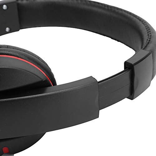 Fone de ouvido, fone de ouvido para jogos, 3,5 mm para PS4 Xbox e PC(Black red)