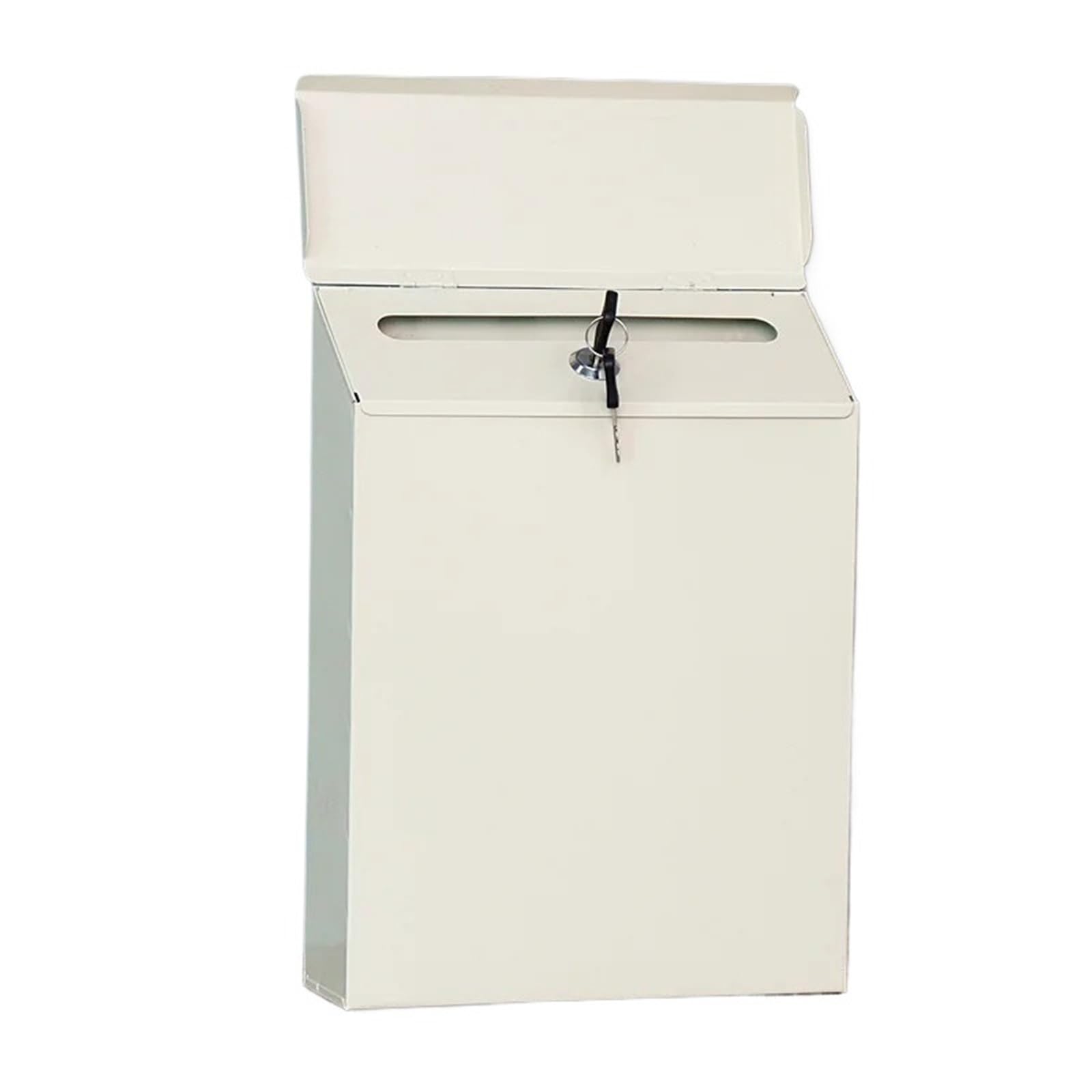 Wall Mounted Letterbox Wall Mount Mailbox Vintage Mail Postal Letter Newspaper Box Waterproof Mailboxes Garden Decoration(White)