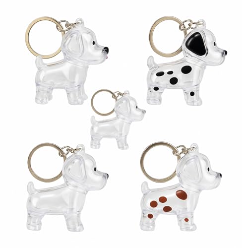 Wovelli 5Pcs Dog Hair Storage Keychain: Doggy Keychains for Collecting