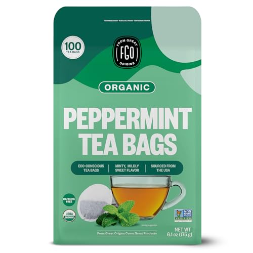 , 100 Count, Eco-conscious Tea Bags, Caffeine Free, Packagin