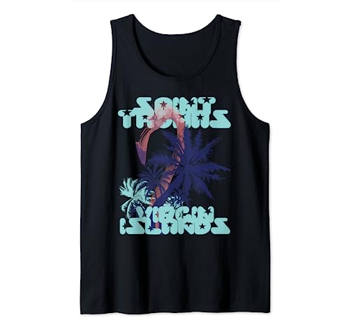 Islas Vírgenes Flamingo San Tomás Palmera Surf Beach Camiseta sin Mangas