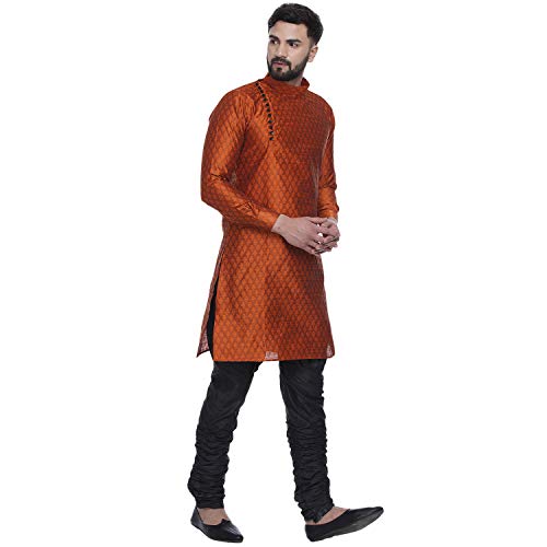 Image of Veera Paridhaan Men's Ethnic Jacquard Printed Long Straight Kurta
