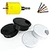 Flexible Desk Grommet (7 Pack) 2-3/8 Inch Cover Wire Cord with Hole Saw + Reusable Fastening Cable Ties (20 Pcs)