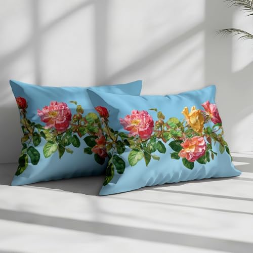 Parure de lit aquarelle en microfibre douce avec fermeture éclair solide
