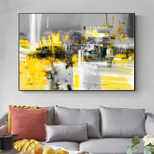 Affiches graffiti abstrait jaune avec impression haute définition - 3