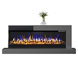 PURE GEMÜTLICHKEIT - Romantik für kalte Winterabende: Genießen Sie mit unserem Elektro Kamin inkl. dreifachem LED-Farbwechsel und Fernbedienung ein einzigartiges 3D Kamin-Feuer in Ihrem Wohnzimmer.