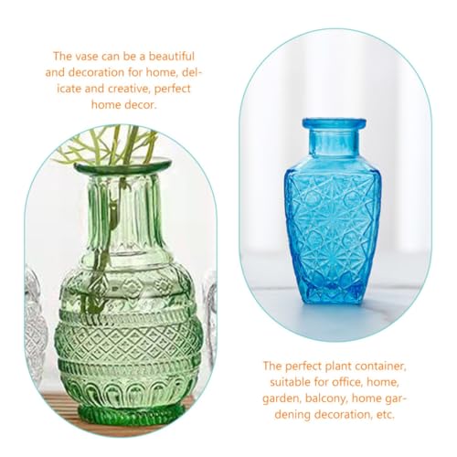 Jarrones de cristal vintage en pack de 2 para centros de mesa elegantes 4