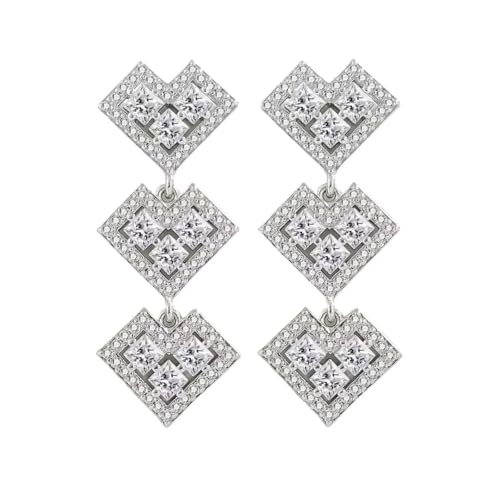 ZFHTJEKNCS Luxury Hollow TOU Heart-Shaped Earrings for Women New in Trend Earring Wedding Gifts