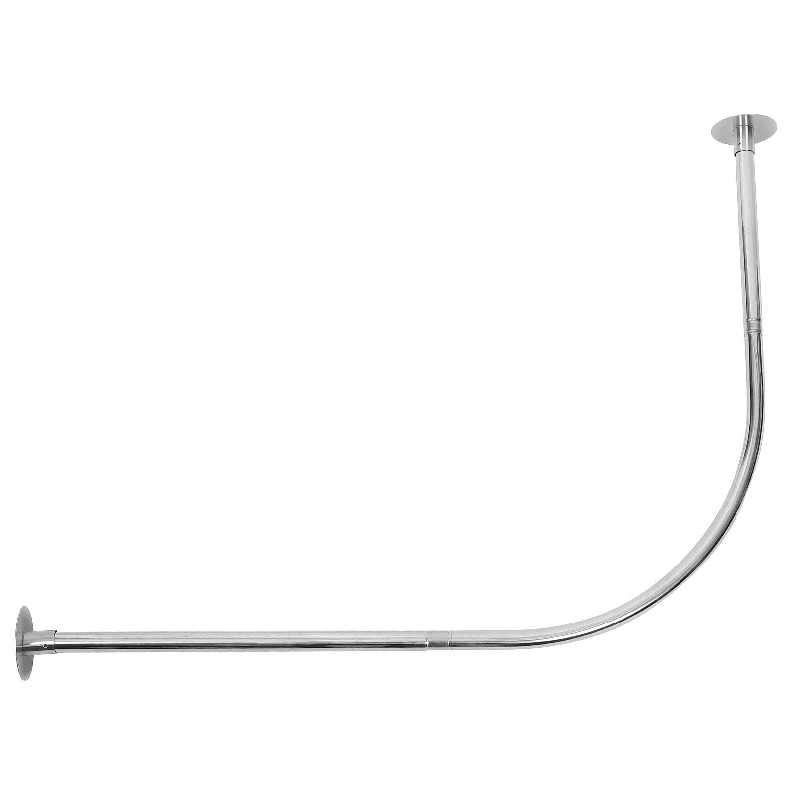 BESTOYARD Barra 70-95 Extensible Ducha Curva de Acero Inoxidable Cm