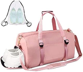 Sports Gym Bag with Wet Pocket & Shoes Compartment, Travel Duffel Bag