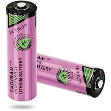 2 Pack TL-5903 AA PLC Lithium Battery,3.6V 2400mAh Replacement Lithium Battery for S7-400 6ES7971-0BA00 Non-Rechargeable