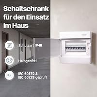 Intratec Sicherungskasten Unterputz 1 reihig – Unterputz Verteilerkasten IP40 für 8 Module mit weißer Tür und Hutschiene für einfache Elektroinstallation Zuhause & Gewerbe – 232 x 211 x 99mm – Ansicht 4