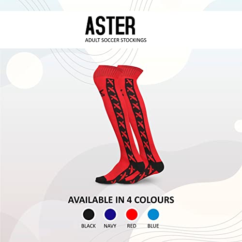 Image of Vector X Aster Stockings | Polyester Stretchable Material | Knee Length | Unisex | for Football /Basketball /Hockey Sports Grip | Multi Sports Stockings | Pack of 1 |