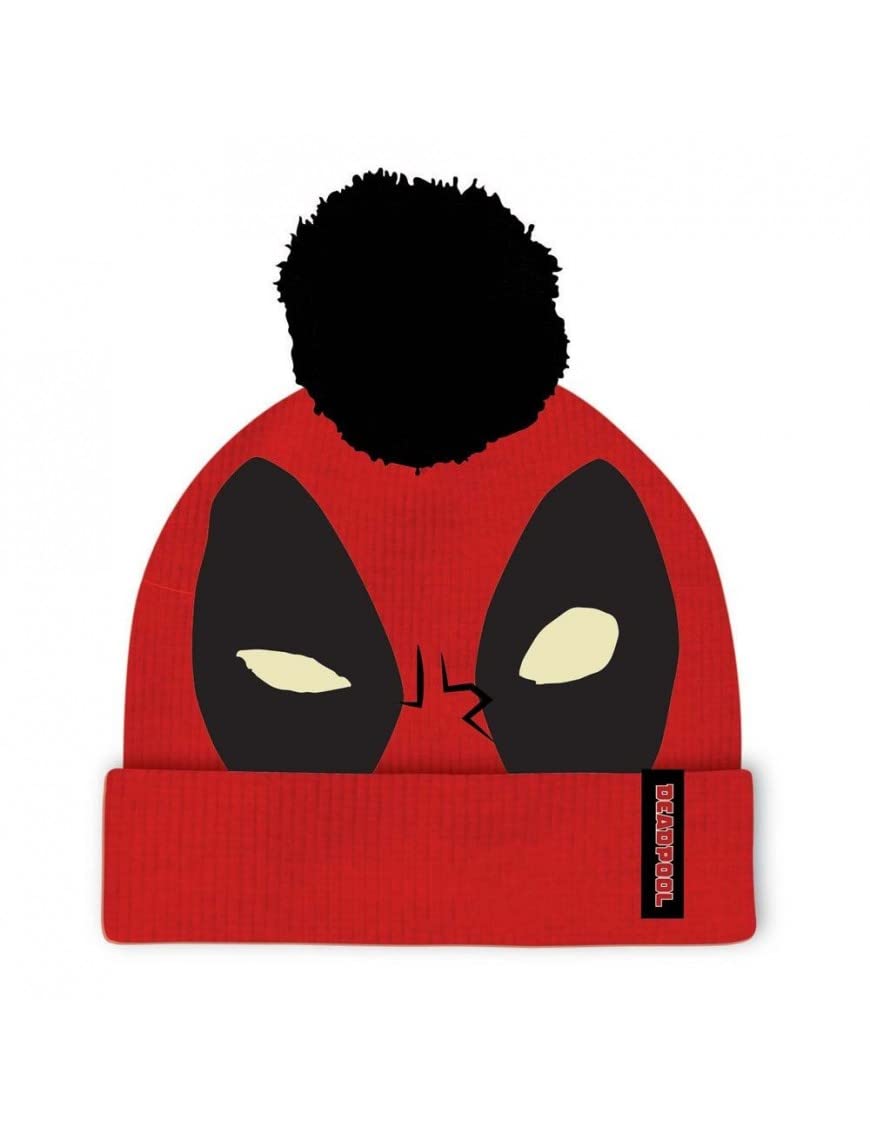 Heroes Inc. Marvel Comics Deadpool Beanie Face, red, One Size