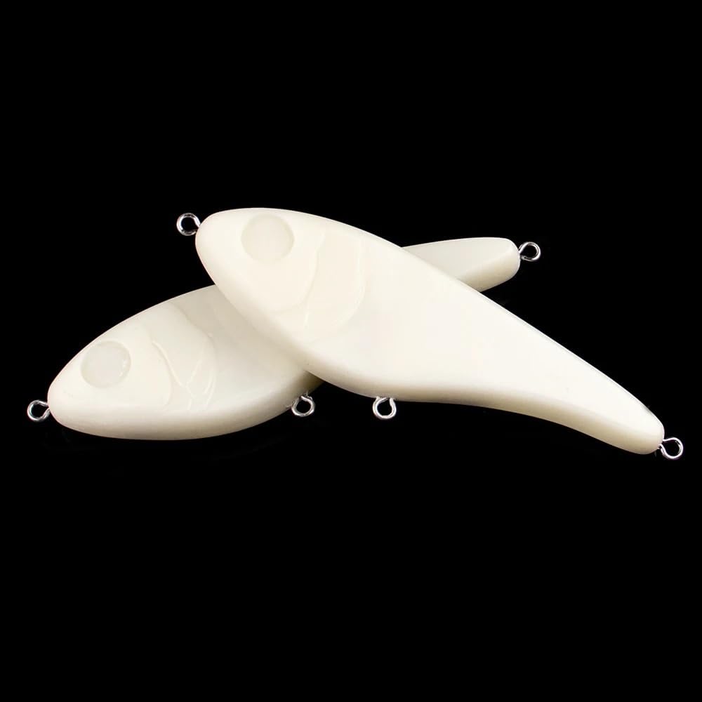Cebos for Lucio en Blanco, 10 Uds., 12cm/38,1g, Fregadero Lento, sin Pintar, Señuelos de Pesca Artificiales, cebos Duros DIY, Aparejos almizclados