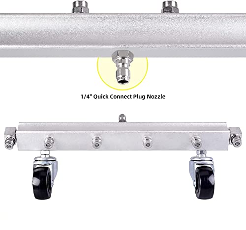 Pressure Washer Water Broom 14” Power Washer Cleaner For Sidewalk, Driveway, Deck, Patio, 6 Spray Nozzles #TOP1