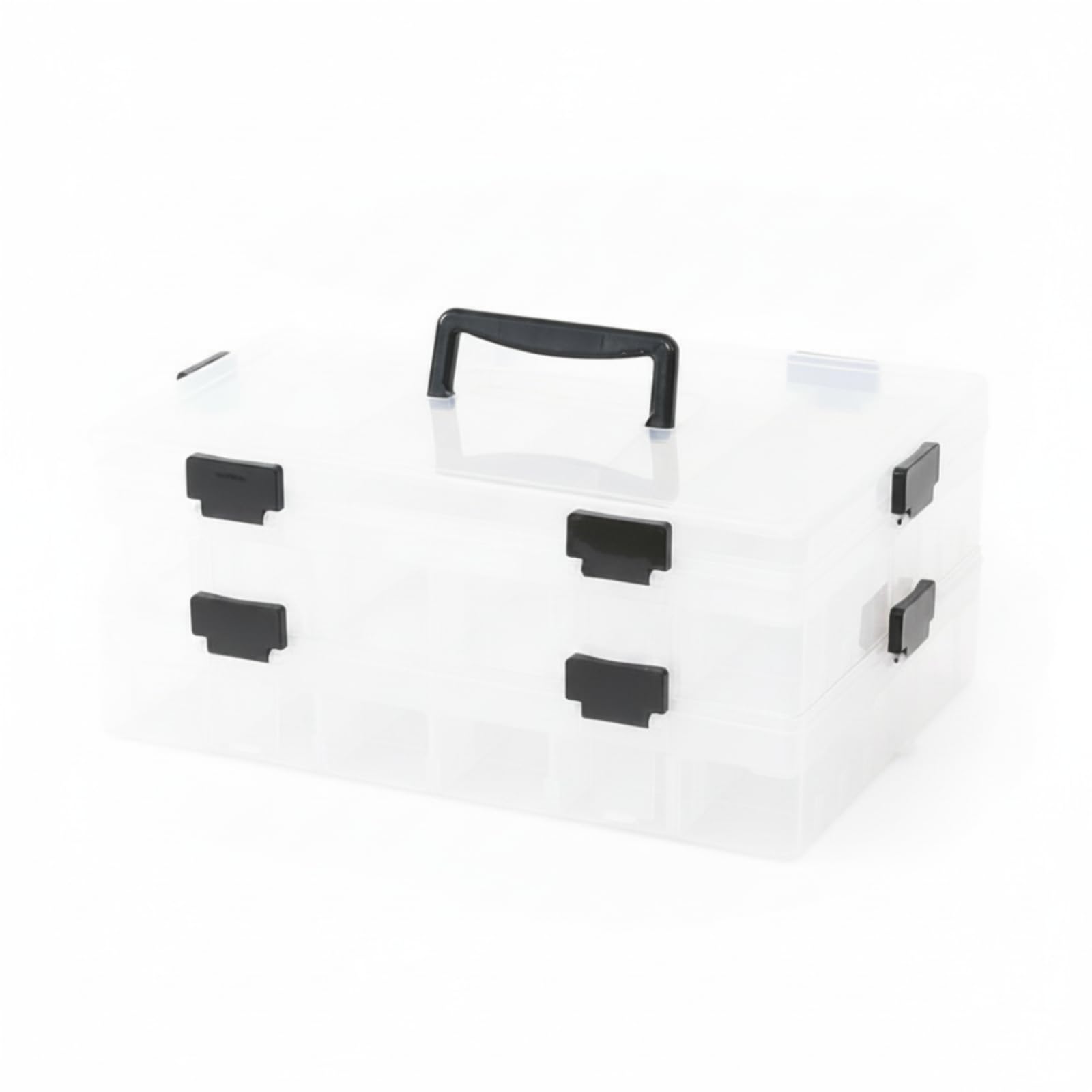Estraibili Mobili Contenitori Compatta Organizzatore a Cassetti Cassetti Trasparenti Cassettiera da Scrivania, Nero