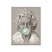 Produktbild mmzki Wanddekoration für Wohnzimmer Elizabeth II Porträt Leinwand Malerei Bubblegum Queen Poster und Druck Cuadros Blasen Blasen Wandkunst Bild für Wohnzimmer No Frame