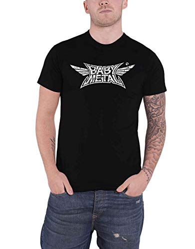 Babymetal T Shirt Distressed Band Logo Official Mens Black M