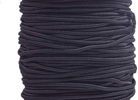KONMAY Rubber Elastic Cord for Jewelry Making, 1 Roll 45 Meters 1.5mm Rainbow Round Stretchy String for Bracelets, Beading and Crafting