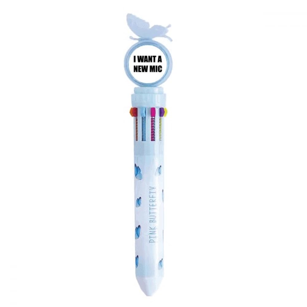 Stylo à bille Art Déco no/no rétractable et multicolore original - 4