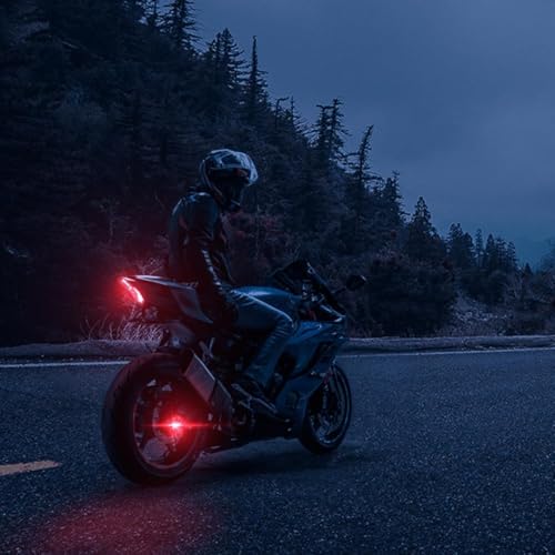 Image of Kroozer V7 Bike 20 Modes Strobe Lights, with Brake Mode, Red Color, one Pair, Bike Touring Accessories, Red Safety Light