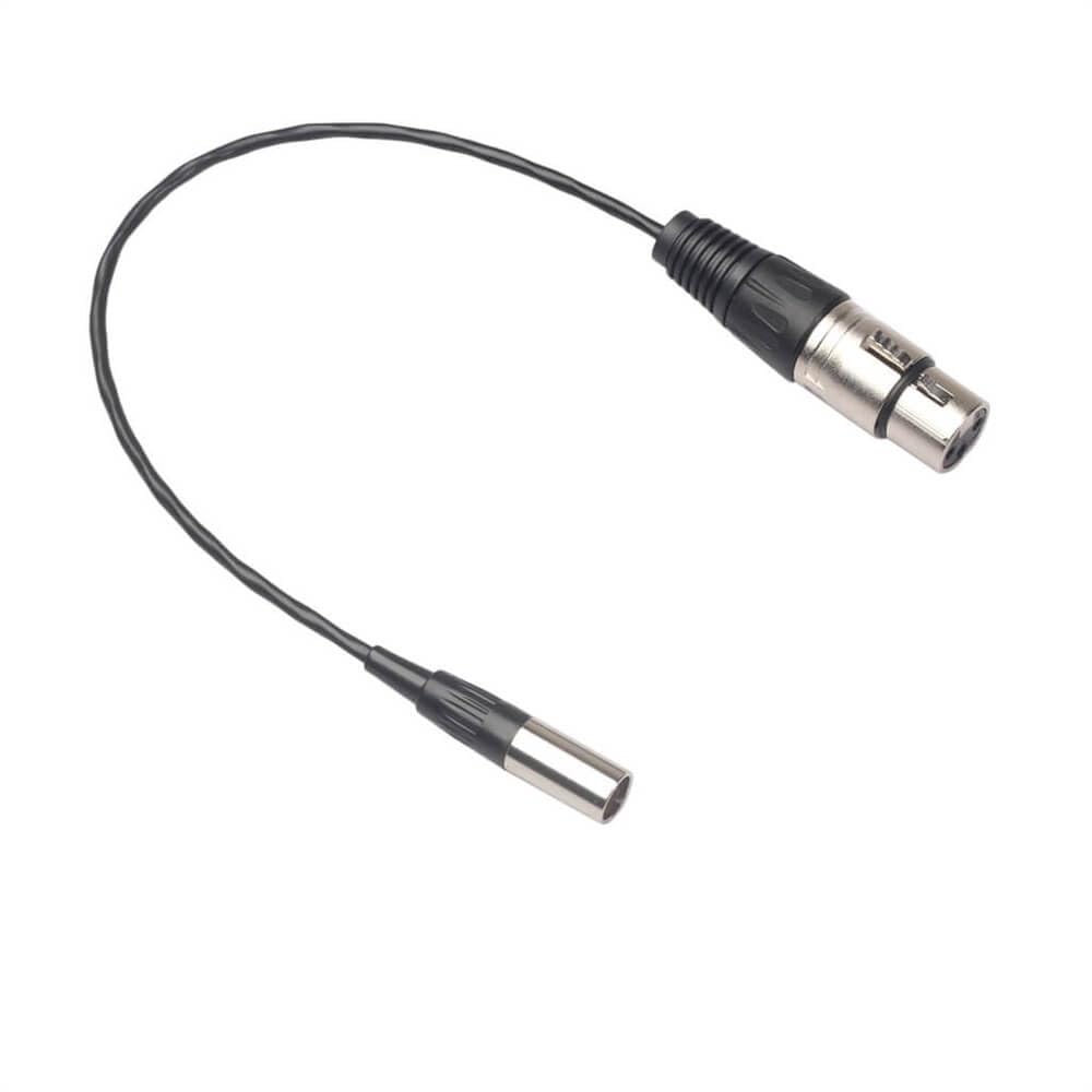 Black Color Microphone Cable Mini XLR 3 Pin Male to Female XLR Cables 30Cm