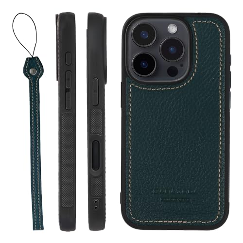 HANATORA for iPhone 16Pro �P�[�X �{�v ���{�� �ϏՌ� �X�}�z�P�[�X �X�}�z �X�g���b�v �t�� �V�������N�J�[�t���U�[ �M�t�g �}�O�l�b�g�Ȃ� �O���[�� SPGJP-16Pro-Green