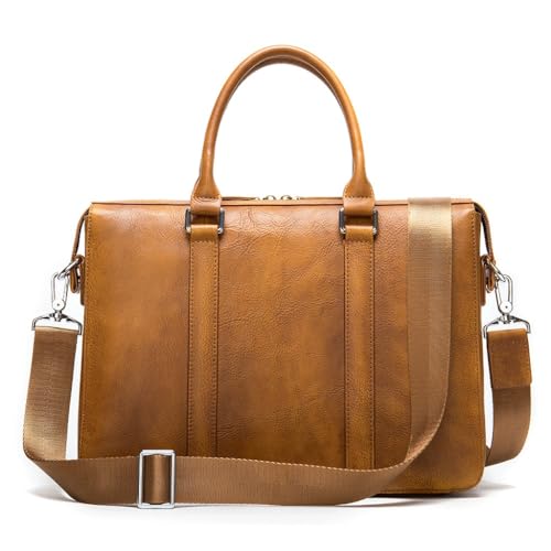 Vintage Men's Briefcase Business Computer Handbag Handmade Business Bag